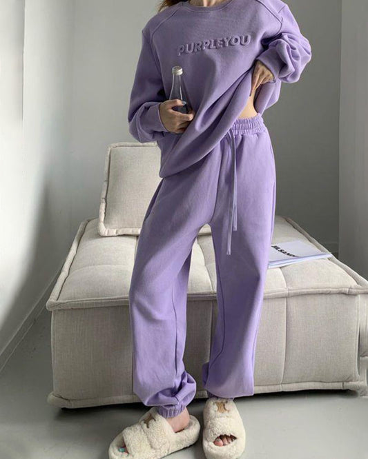 🔥Christmas Sale 🎁🎄-50% OFF-Purple Loose Casual Tracksuit