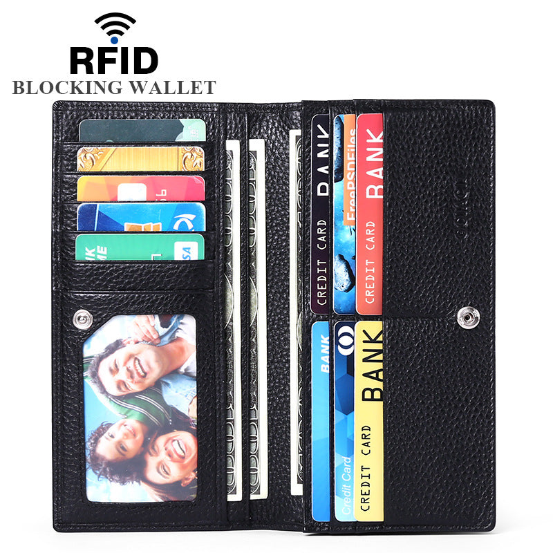 Anti-theft Brush Ladies Long Wallet Ultra-thin