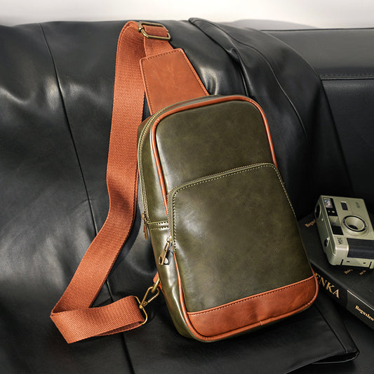 High Quality Trendy Vintage Men's Chest Shoulder Crossbody Bag