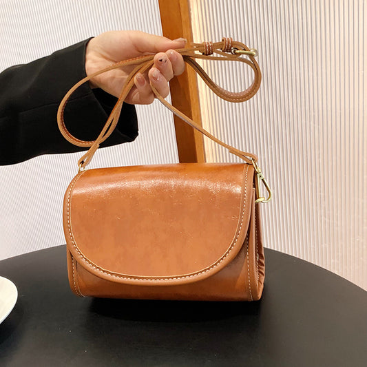 Retro Fashion Shoulder Bag Leather Crossbody Bag