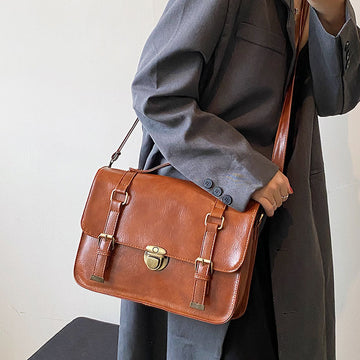 High Capacity Retro British Messenger Bag