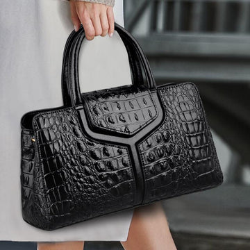 New Retro High Quality Crocodile-Print Ladies Handheld One-Shoulder Tote