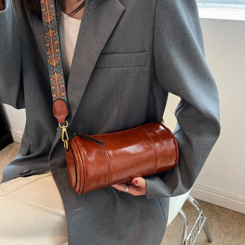 Retro Cylinder Bag Crossbody Bag