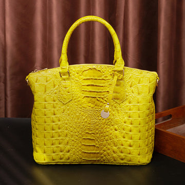 Portable Retro Multicolor Crocodile Brahman Ladies Bag