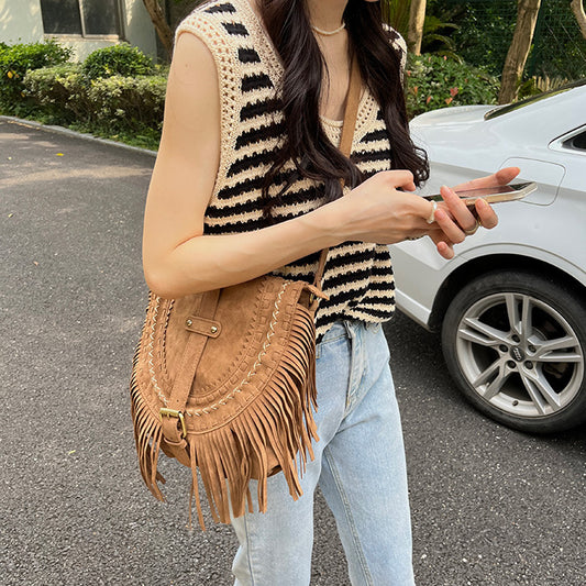 Tassel Vintage Saddle Bag