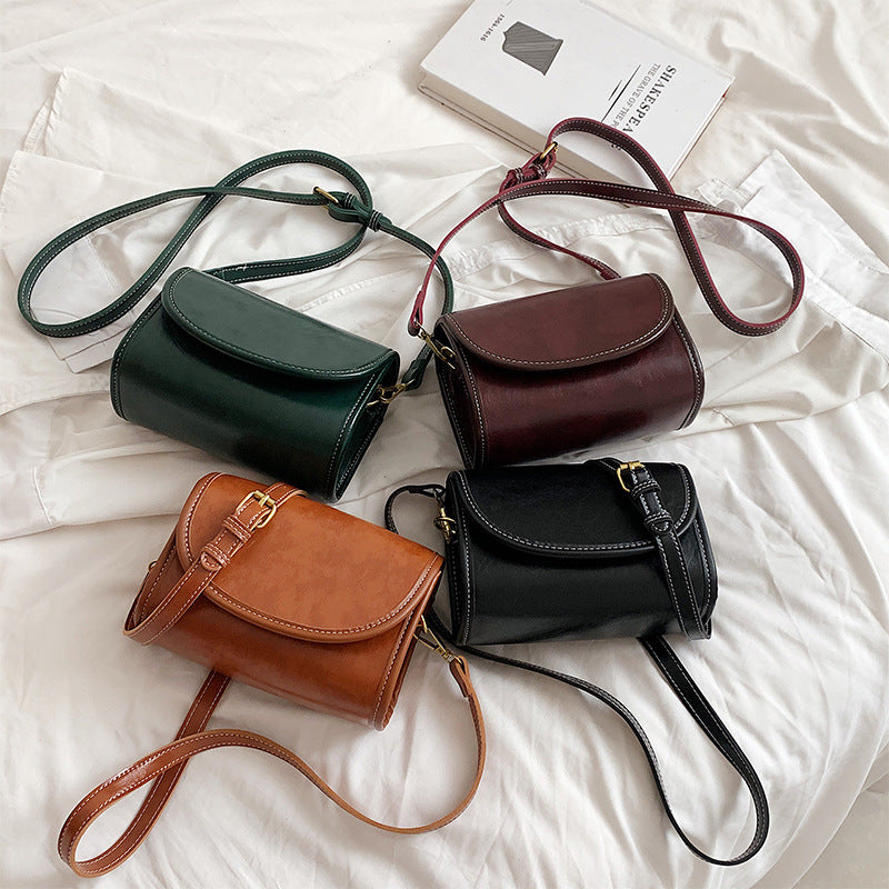 Retro Fashion Shoulder Bag Leather Crossbody Bag