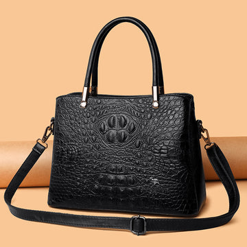 Solid Color Crocodile Fashion Portable Shoulder Bag