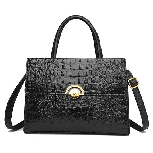 High-capacity Alligator Ladies Portable Diagonal Bag