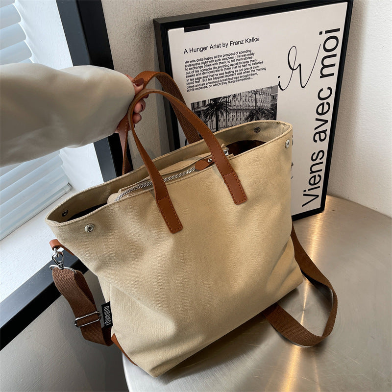 2023 New Retro Large-capacity Canvas Tote Bag