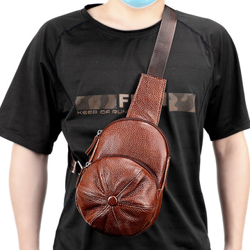 Cowhide One-Shoulder Crossbody Bag