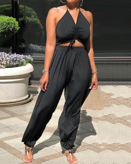 Sling Front Tie Jumpsuit