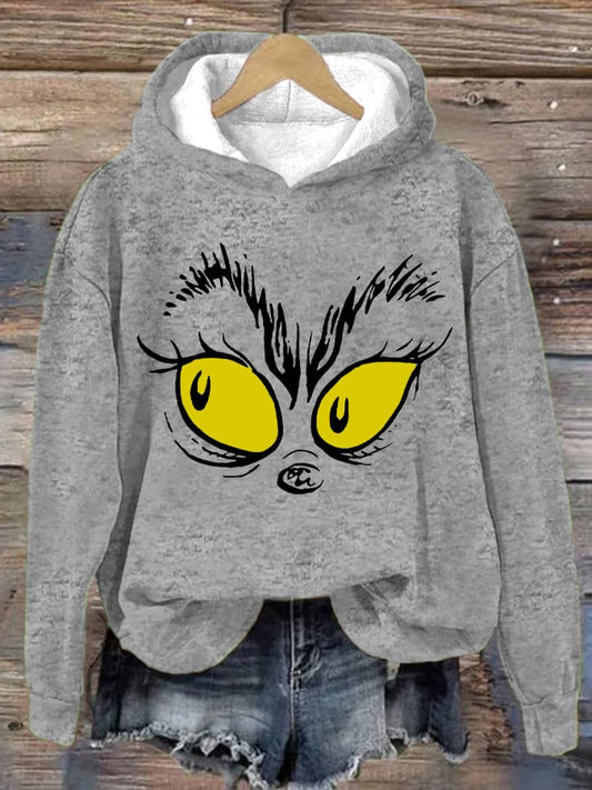 Women's Christmas Cartoon Character Print Casual Hoodie