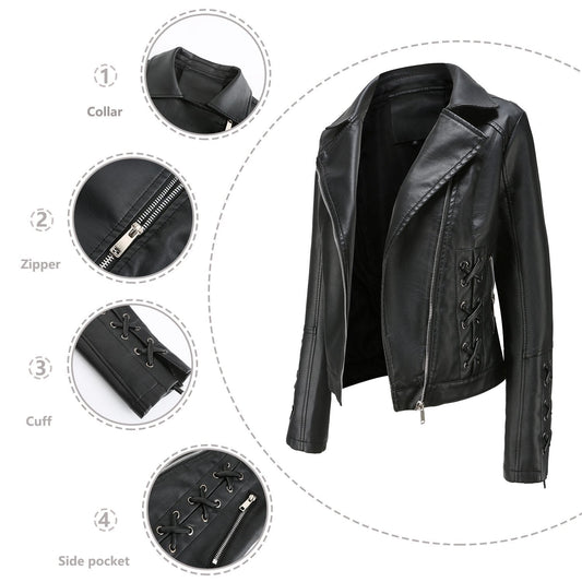 Women's Plush Leather Jacket