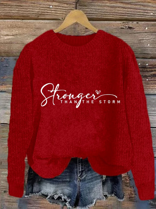 Women's ”Stronger Than The Storm“ Print Sweatshirt