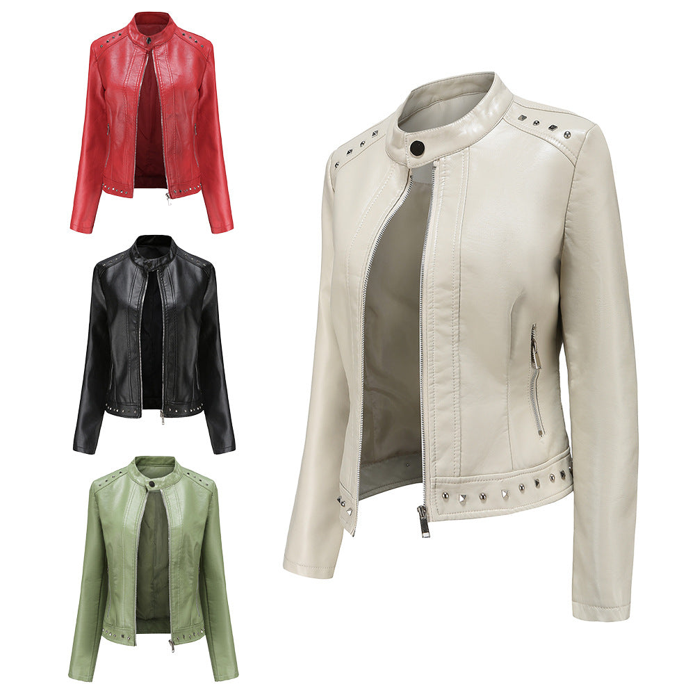 Rivet motorcycle leather jacket