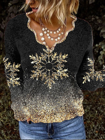 Women's Christmas Snowflake Cashmere Sweater