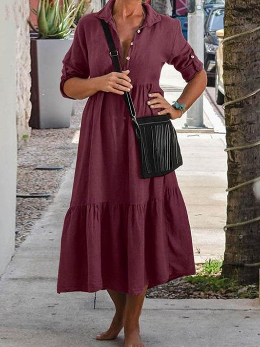 Casual Long Sleeve Loose  Dress