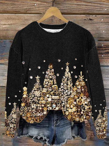 Women's Christmas Tree Crew Neck Sweatshirt