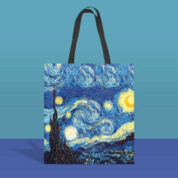 Van Gogh starry sky canvas tote bag