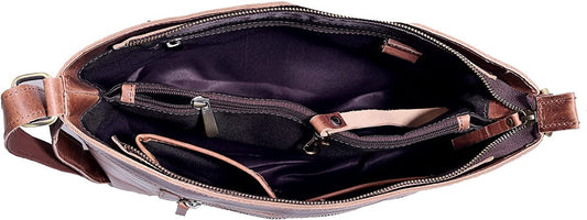 Concealed Carry Delaney Distressed Leather Crossbody Bags for Women