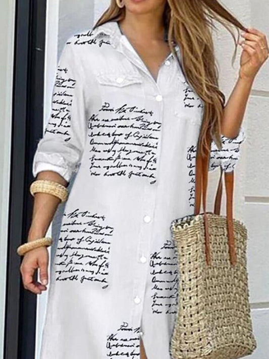 Ladies Spring Summer Fashion Sexy Shirt Dress