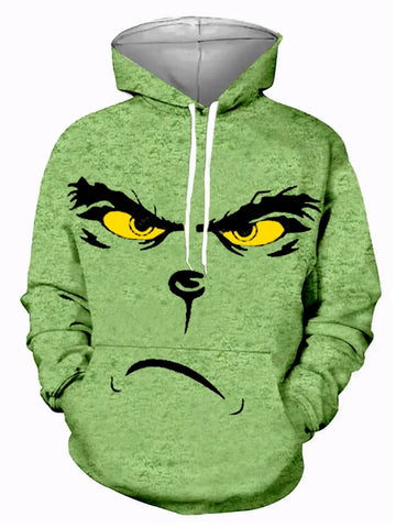 Men's Christmas Cartoon Print Casual Hoodie