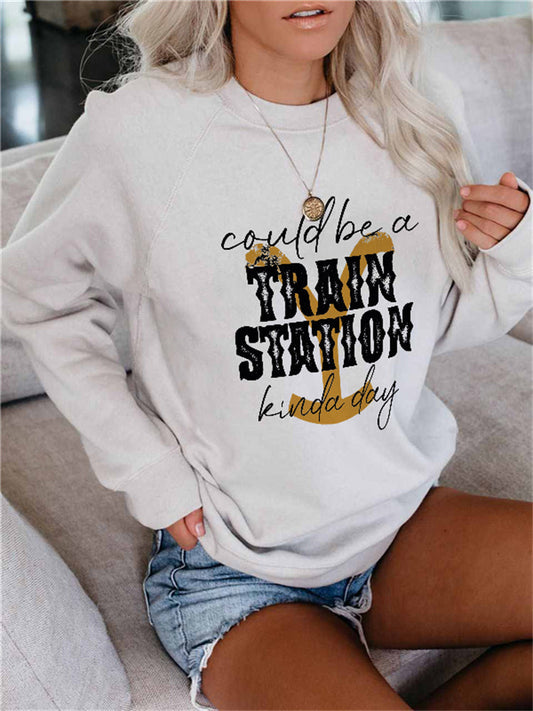 Western Logo Graphic Comfy Sweatshirt