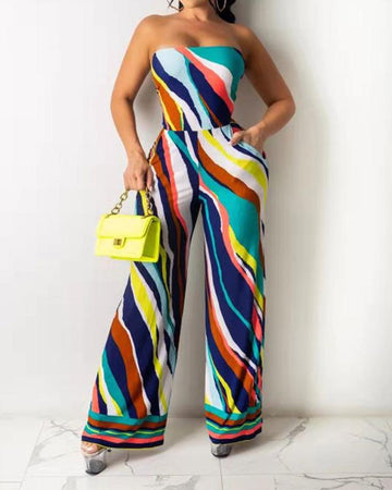 Wide Leg High Waist Jumpsuit