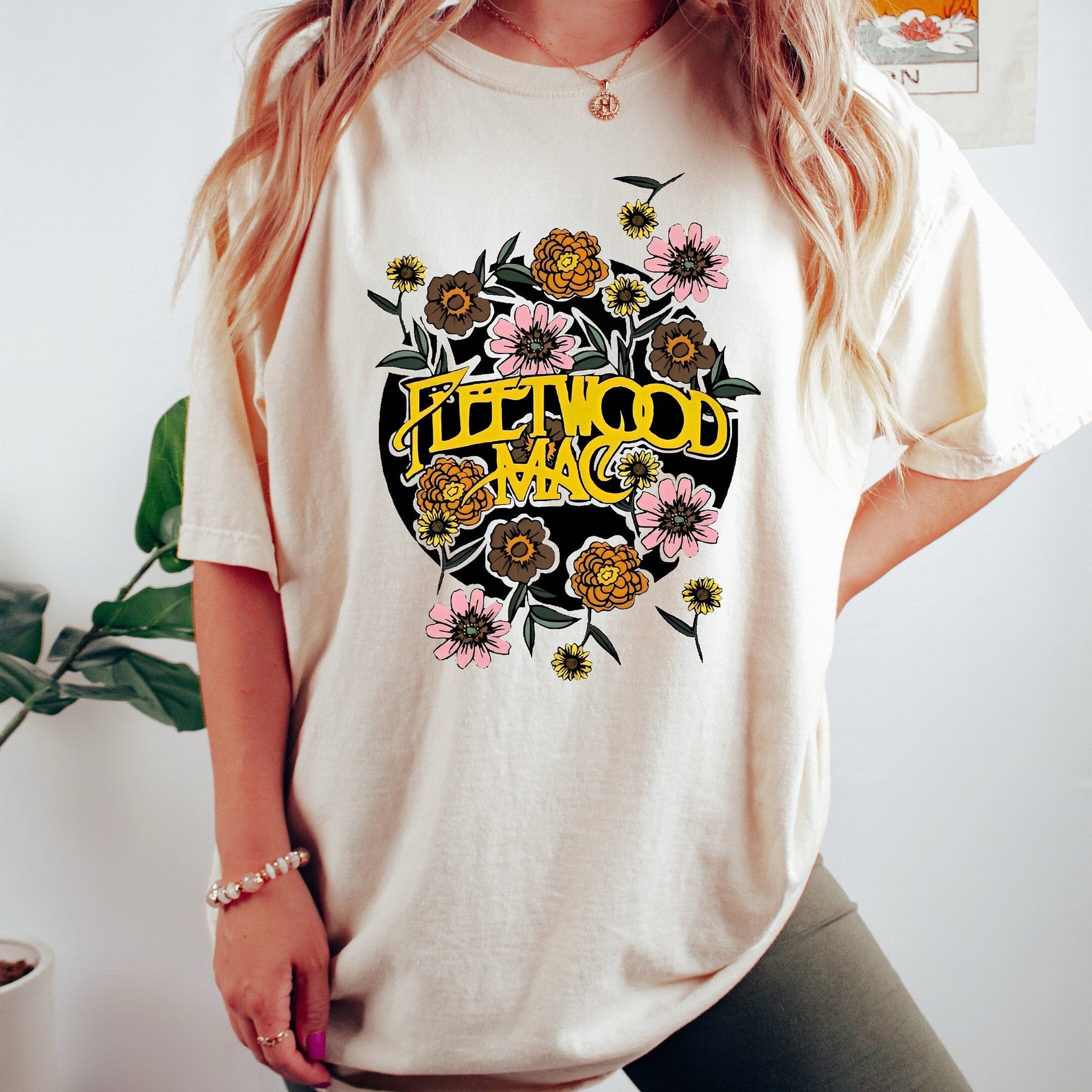 Fleetwood Mac Floral Retro Band Tee