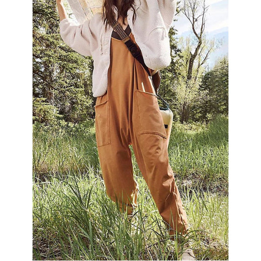 Women's Pocket Suspenders Jumpsuit