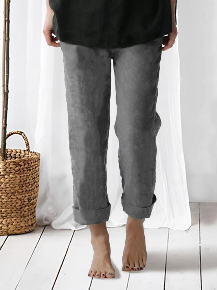 Women Comfortable Cotton And Linen Pants