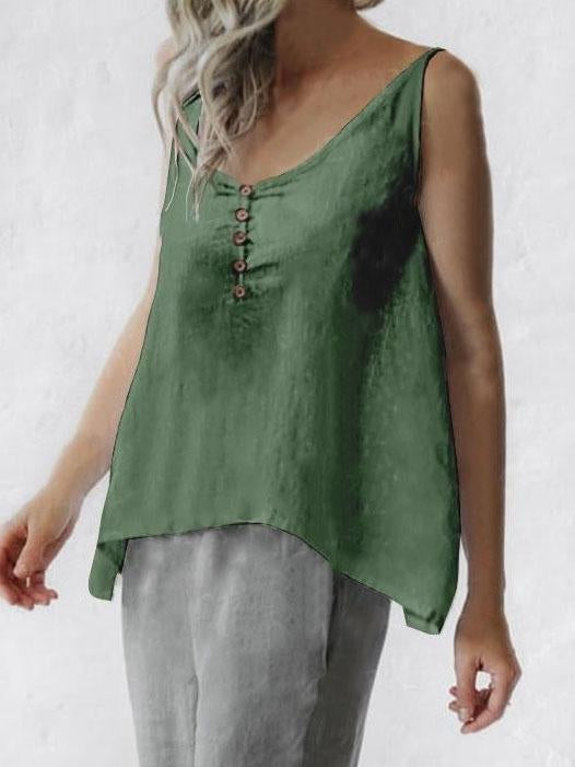 Women Comfortable Cotton And Linen Vest