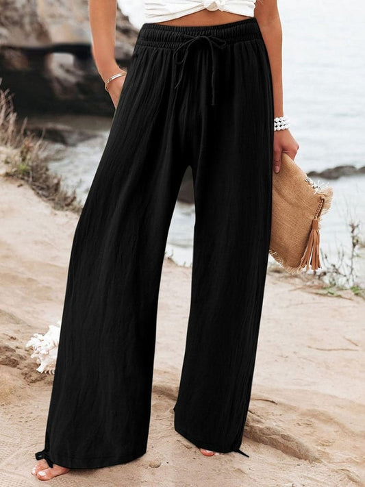 Women's Cotton And Linen Wide Leg Casual Pants