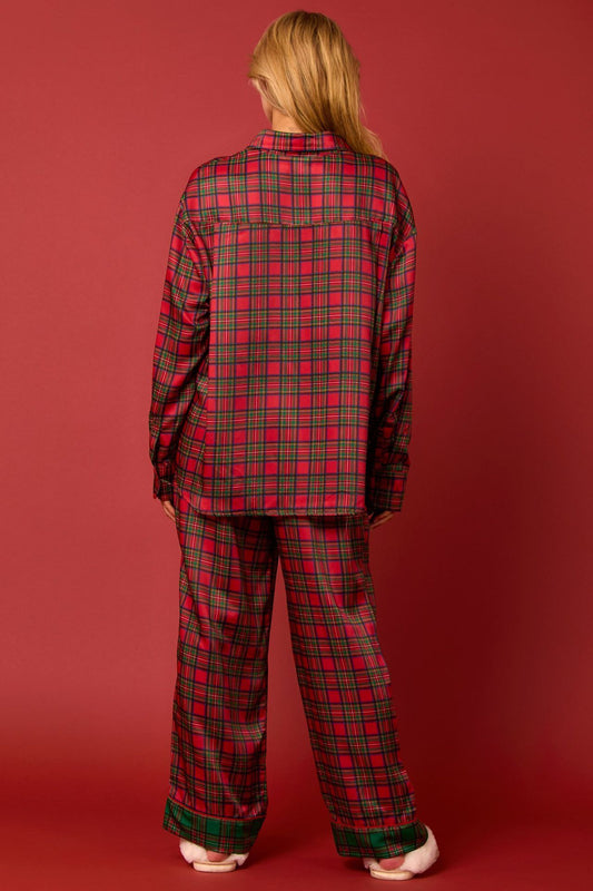 Festive Plaid Pajama Set