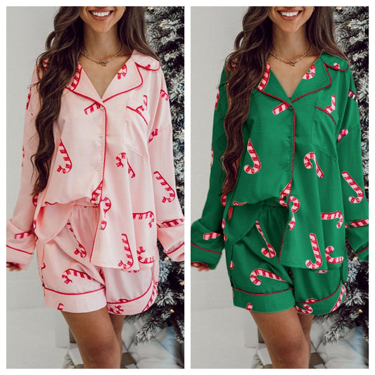 Candy Cane Duo Pajama Set